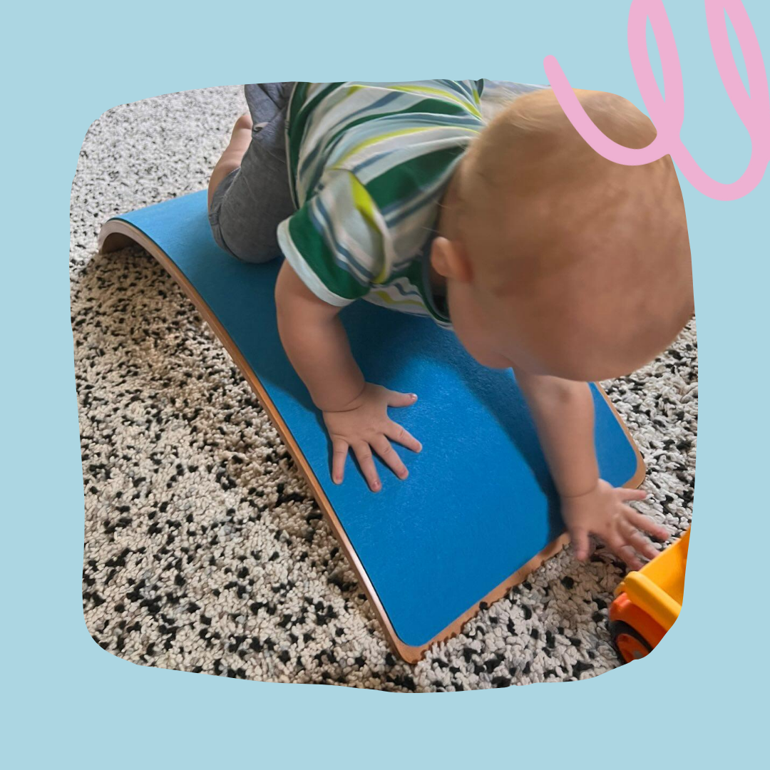 Wobble board with felt