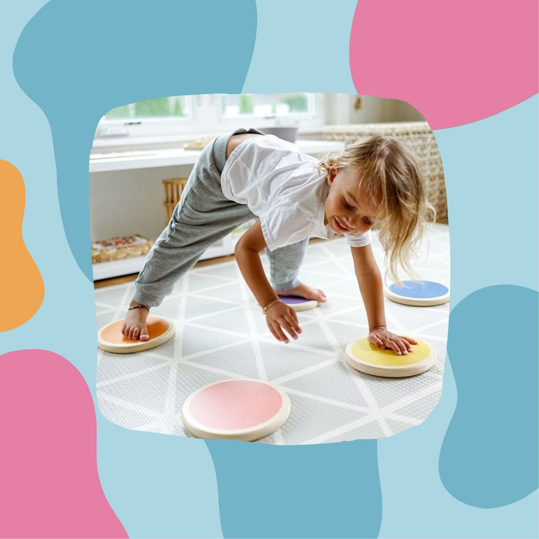 Wooden Digital Stepping Stone display item