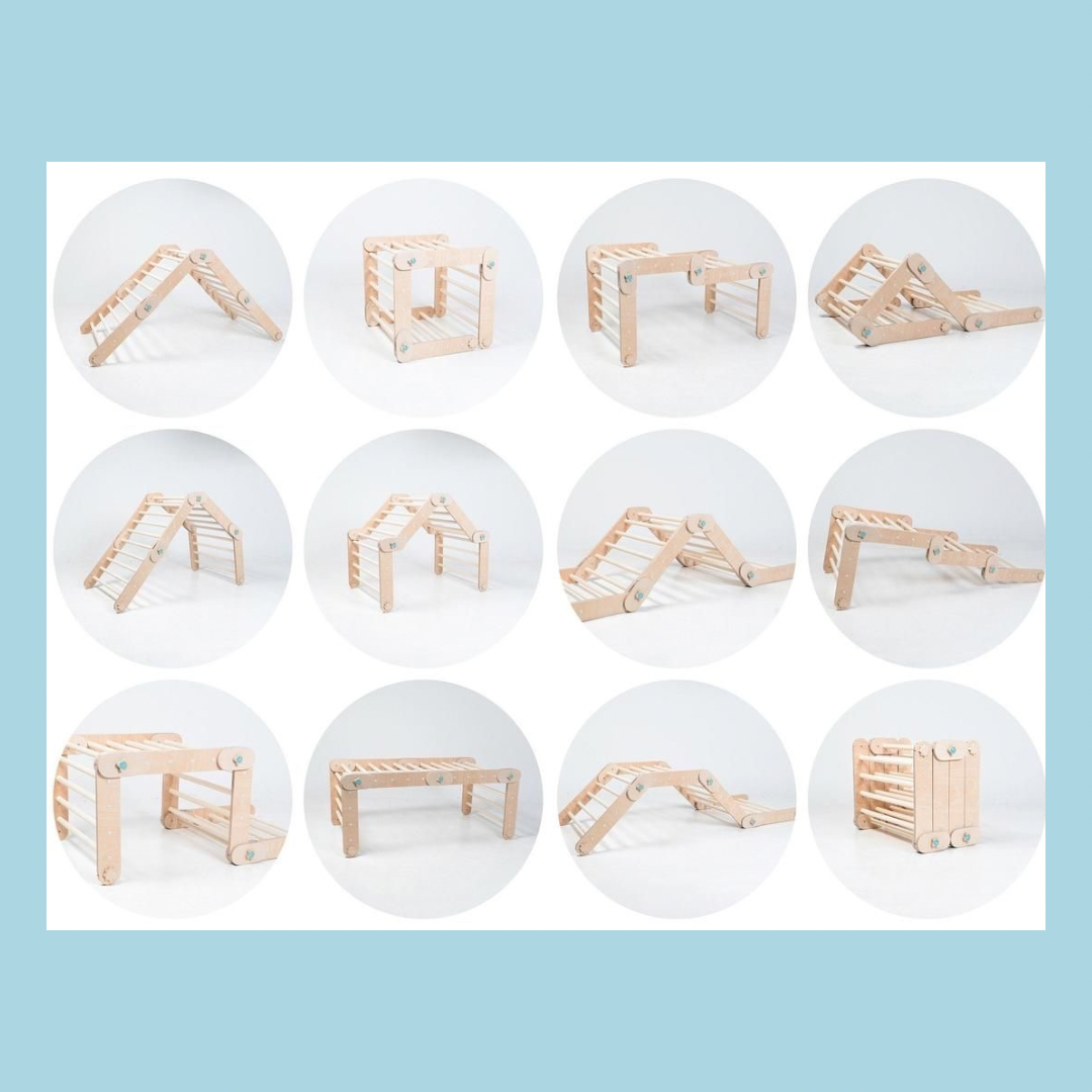 Convertible Pikler Triangle with Ramp(Climbing & Slide)/Montessori Convertible Triangle -The Ultimate Climbing Adventure for Kids