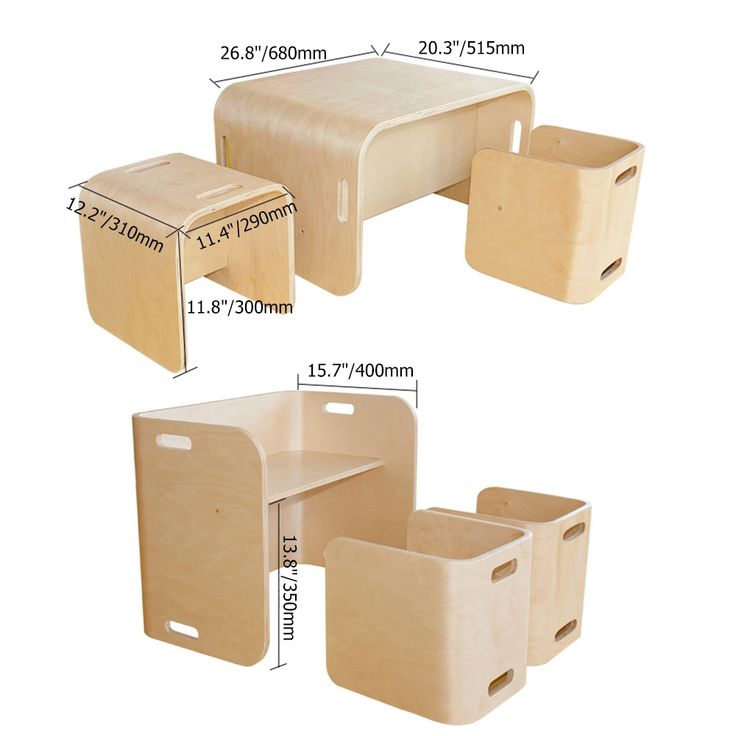 Multi function Montessori table and chair