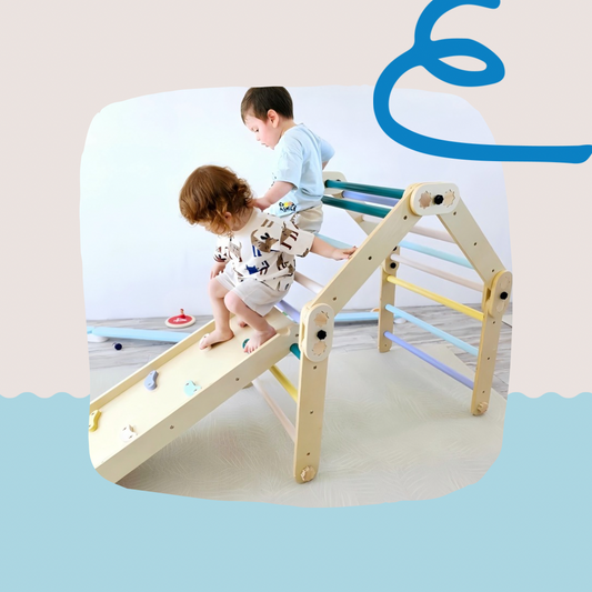 Convertible Pikler Triangle with Ramp(Climbing & Slide)/Montessori Convertible Triangle -The Ultimate Climbing Adventure for Kids
