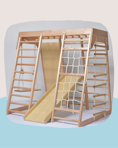 Magnolia Indoor play gym 6 in 1 🧗/Indoor Wooden Play Gym – Montessori-Inspired Adventure Tower